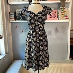 Heartbreaker Retrolicious Rockabilly Dress fireworks print XS